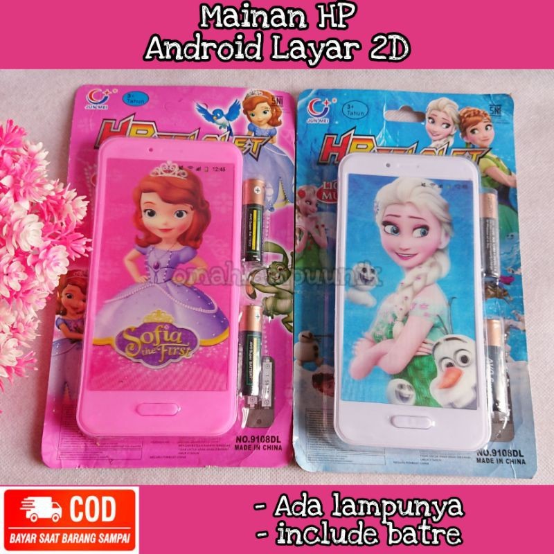 Mainan Hp/ Mainan Handphone Android Anak/ HP Mainan Anak Layar Ada Lampunya
