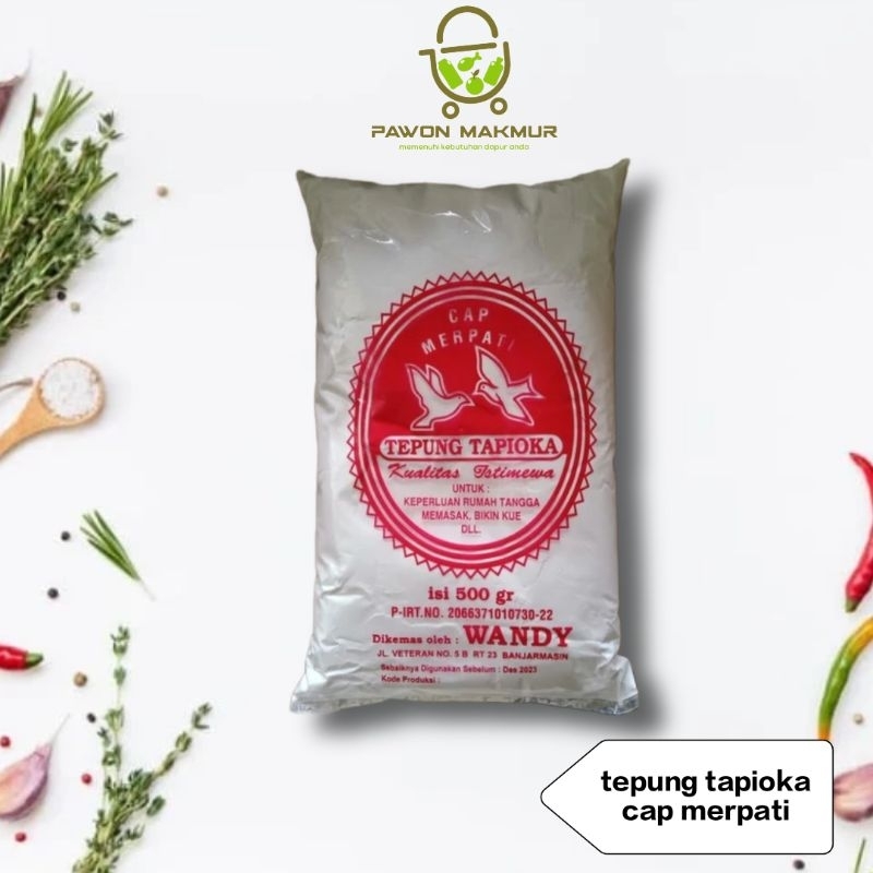 

TEPUNG TAPIOKA / TEPUNG KANJI CAP MERPATI 500grm