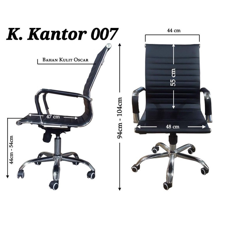 Kursi Kerja / Kursi Kantor / Kursi serbaguna / Kursi staff / Kursi Kerja roda / Kursi Roda Putar KK-