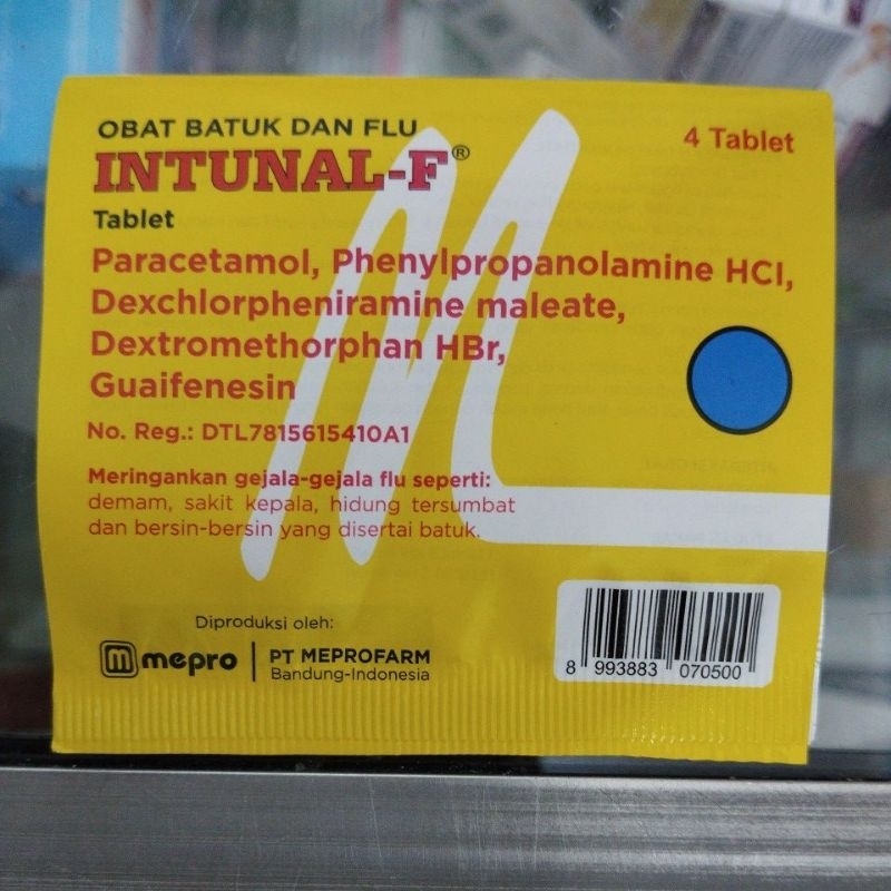 Intunal F Obat Flu & Batuk Tablet