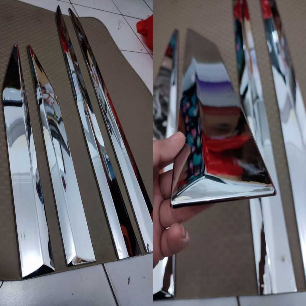 List Lis Body Mobil Agya Ayla 2017 - 2022 Chrome Model Lebar + FREE TONGKAT E-TOLL