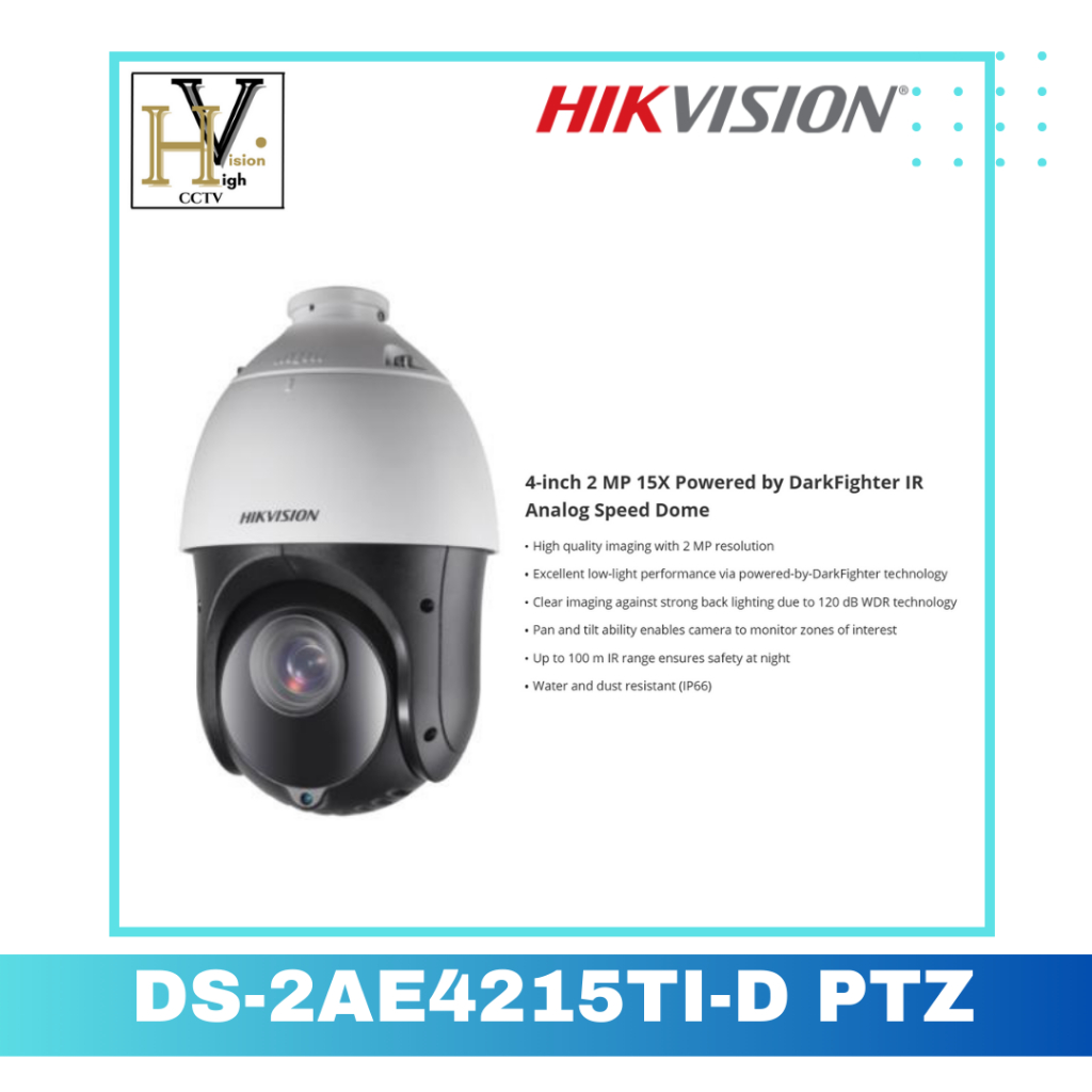 CAMERA CCTV ANALOG PTZ HIKVISION DS-2AE4215TI-D 2MP 15X ZOOM