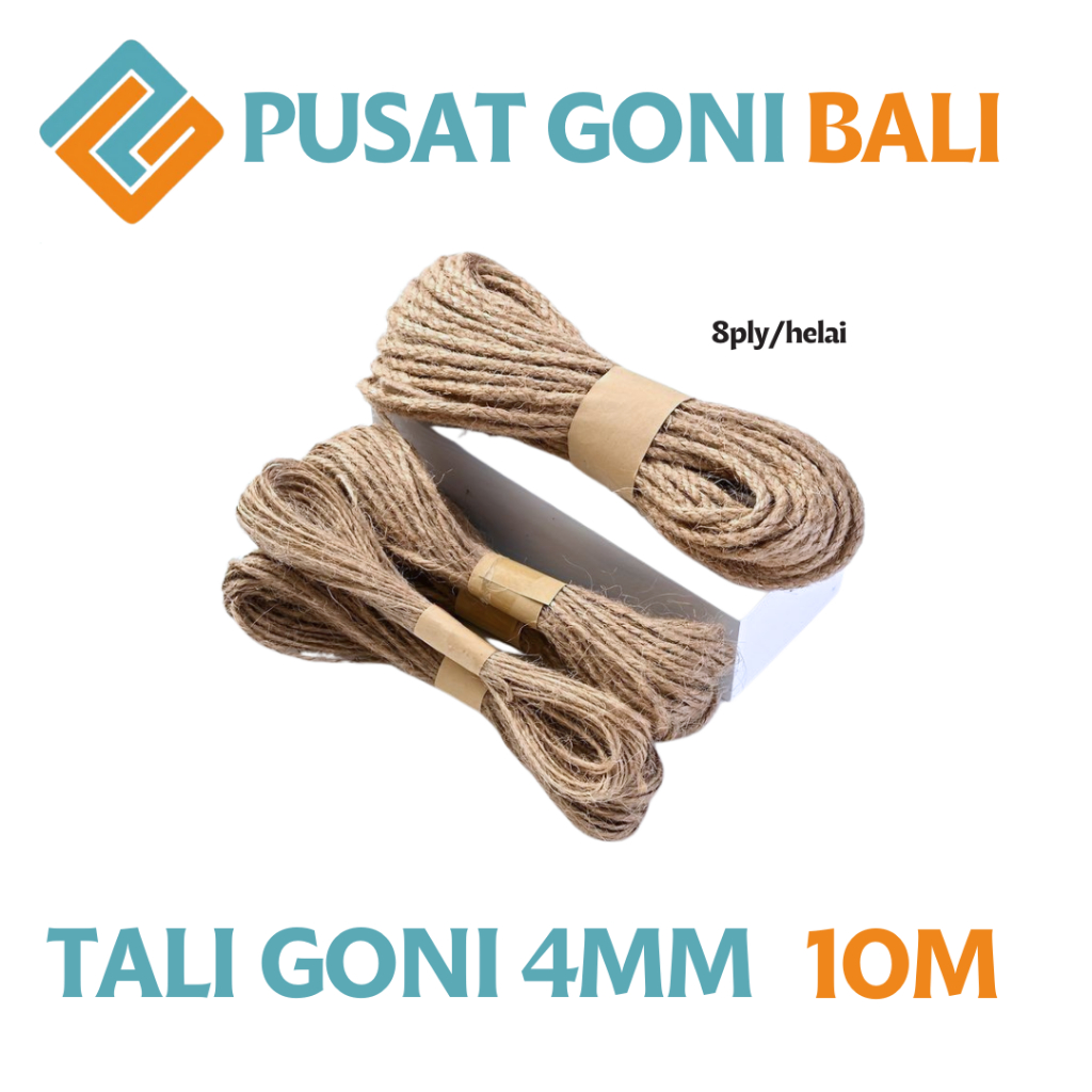 

Tali Goni 4mm 10 Meter - Tali Rami 4MM - Tali Karung Goni Murah Berkualitas - Tali Seserahan - Tali Kado