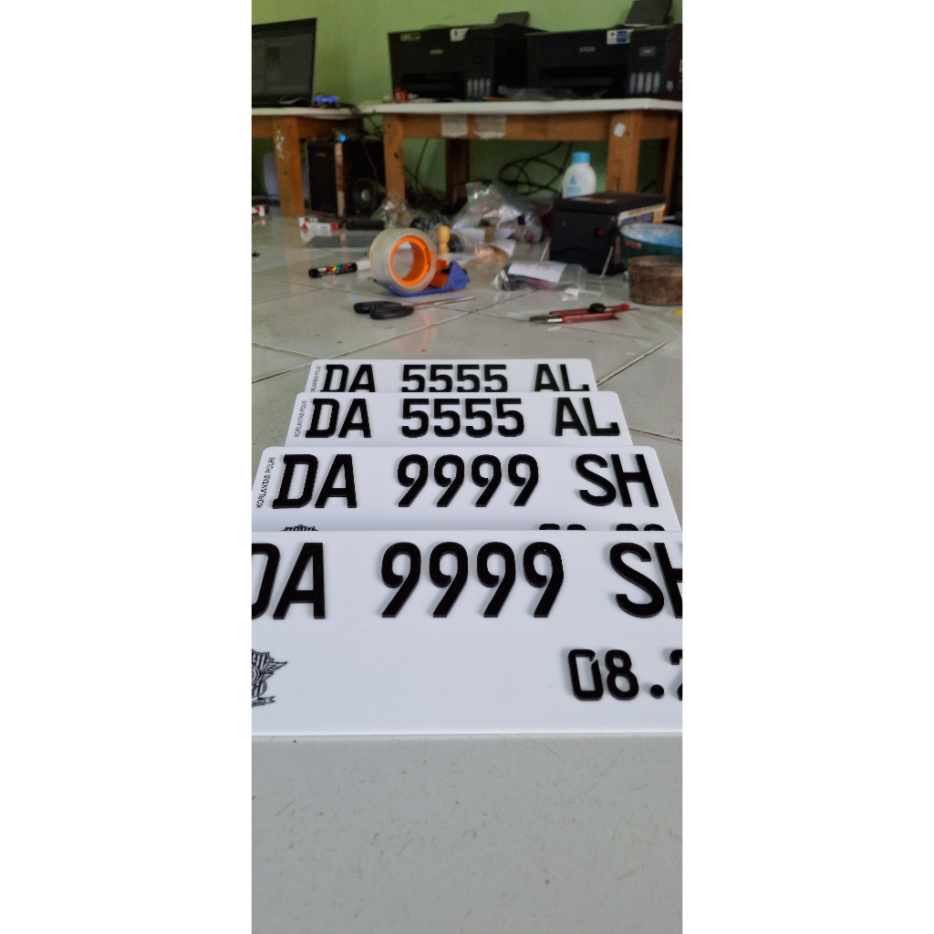 PLAT MOTOR VARIASI 3D (AKRILIK TIMBUL) UKURAN STANDAR