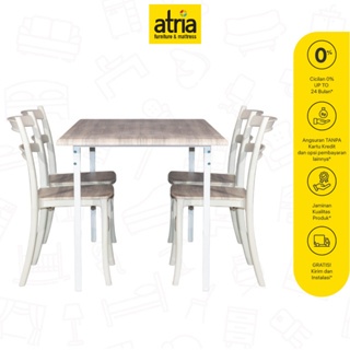 Atria meja makan set minimalis Atria delta dining set