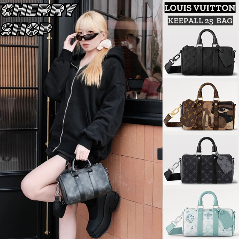 Louis Vuitton KEEPALL BANDOULIERE 25 handbag 100% authentic✨tas tangan pria M46271 LV tote bag