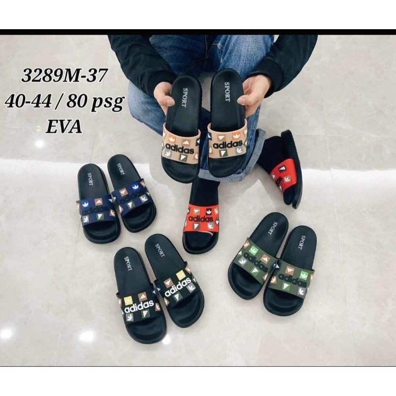 Sandal Slide Adidos Sport import/Sandal Slop Distro Cowok import size 37-44