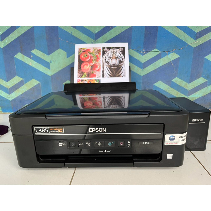 Printer Epson L385 wifi print scan copy bekas normal dan garansi