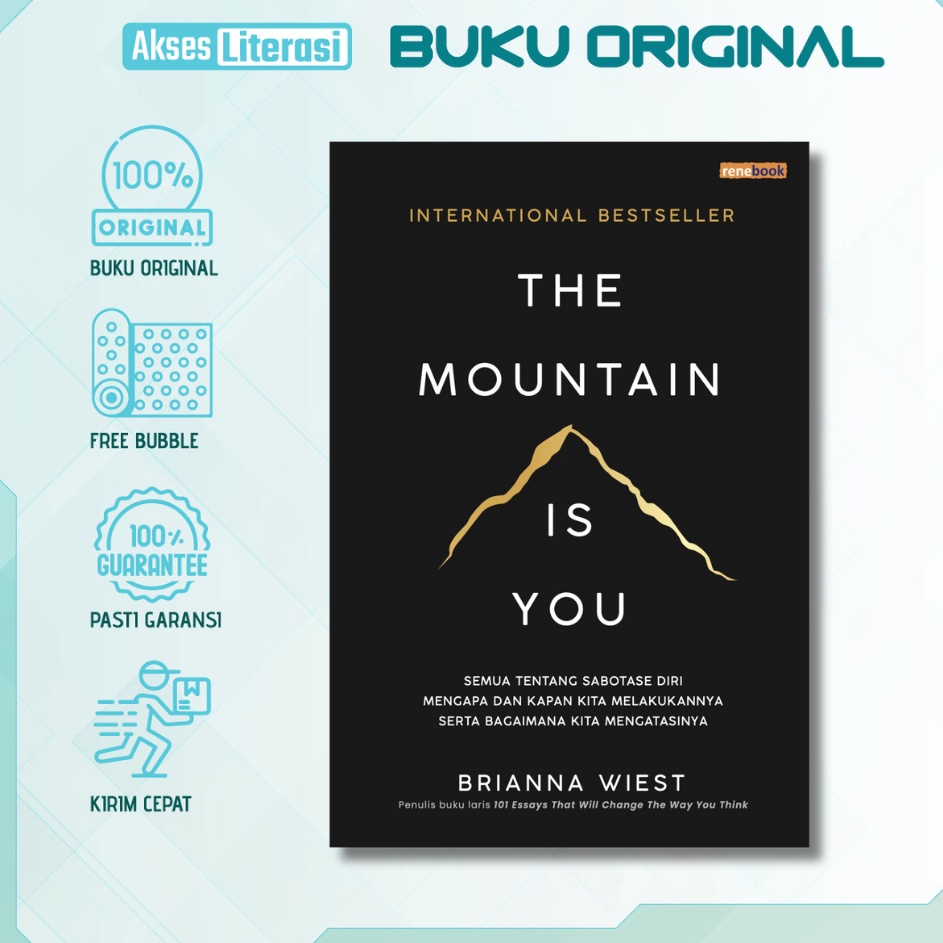 HOT PROMO FREE BUBLE WRAP Renebook  Buku The Mountain Is You  Brianna Wiest  ORIGINAL