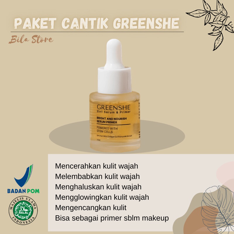 SERUM GREENSHE BRIGHT & SERUM PRIMER