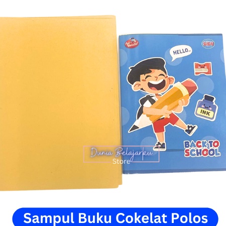 

HEMAT Sampul Buku Coklat Kwarto Polos ukuran Buku sidu isi 2 lembar