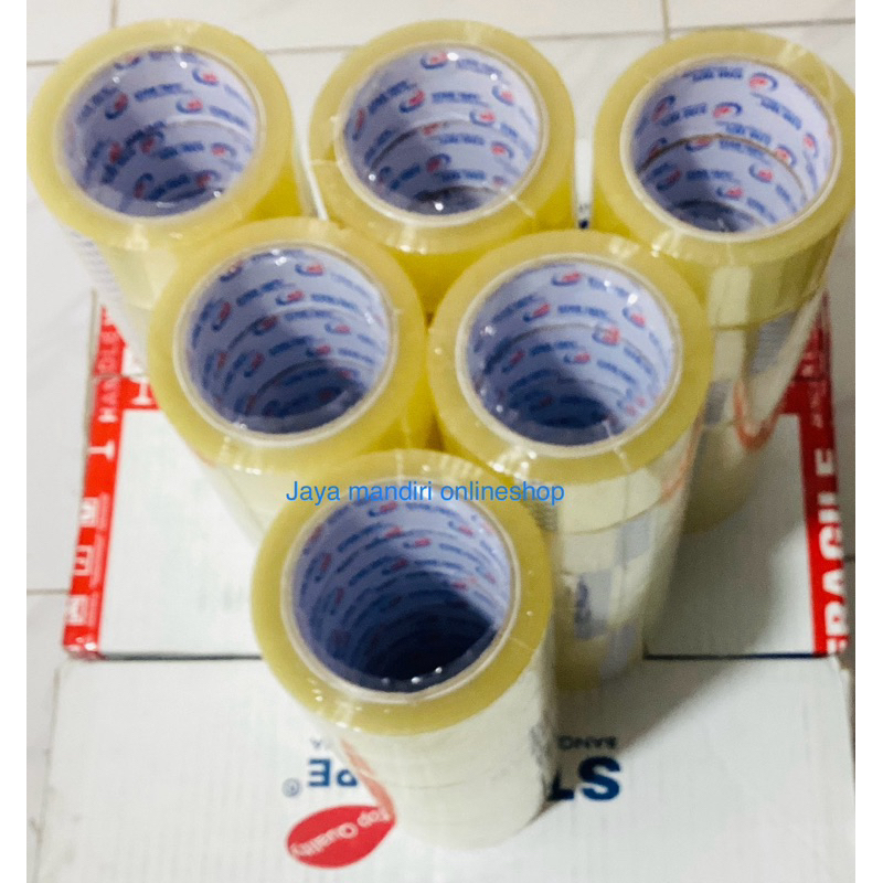 

STAR TAPE LAKBAN BENING & COKLAT 100yard 48mmX10.5cmX45micron