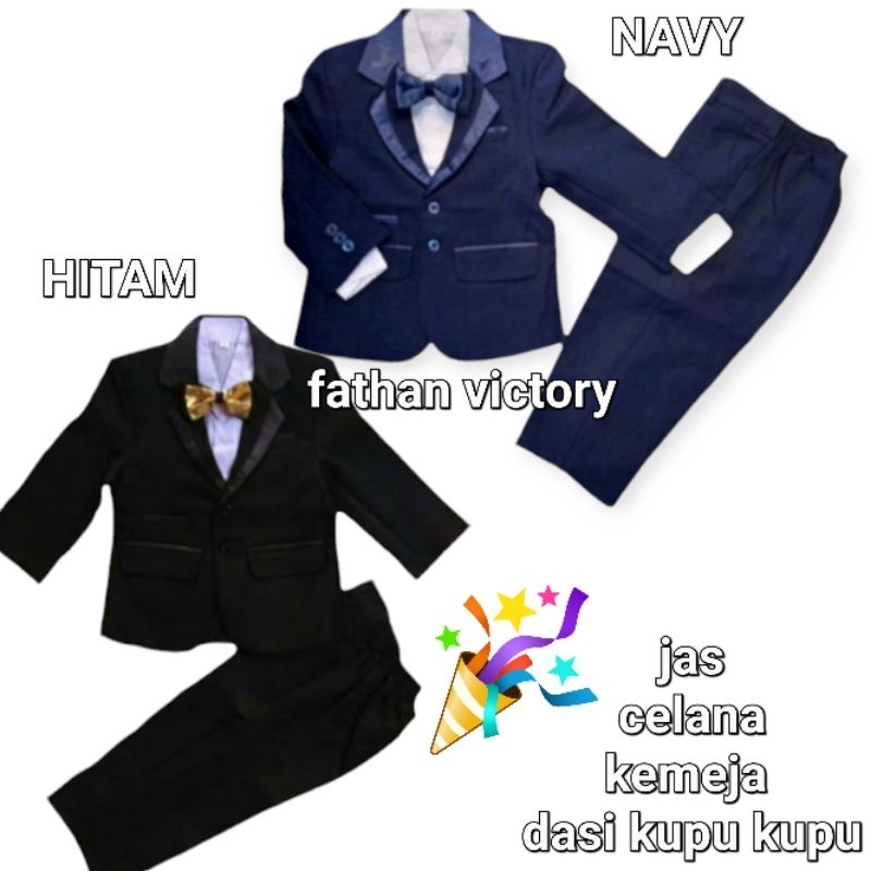 jas anak laki-laki setelan jas anak laki-laki setelan tuxedo anak laki-laki premium 0-16