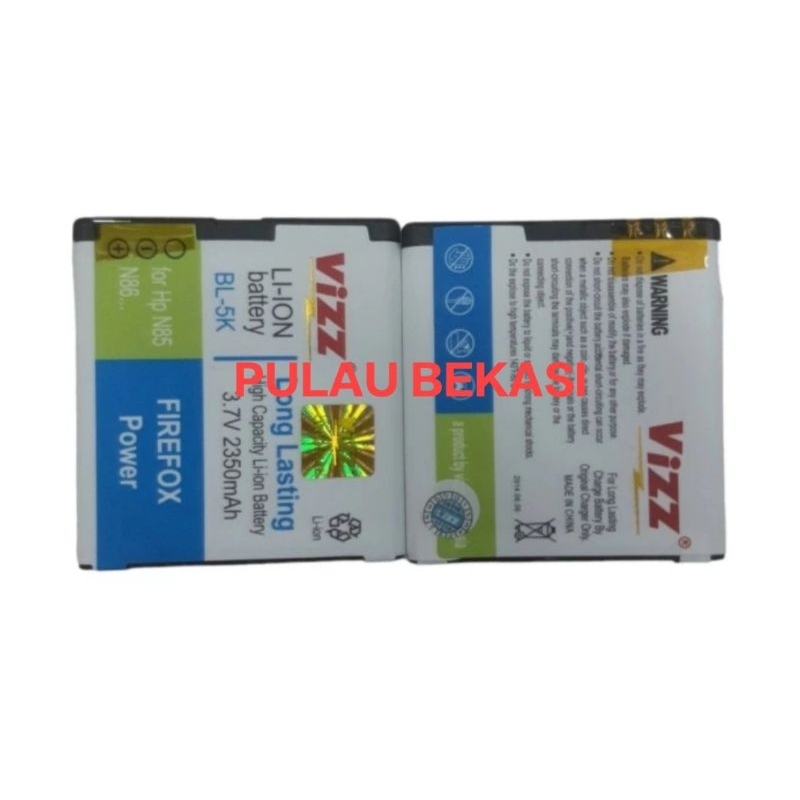 BATTERY BATERAI BATRE BATT VIZZ NOKIA N85 / NOKIA N86 - BATT NOKIA N85 / NOKIA N86 / BL-5K VIZZ DOUB