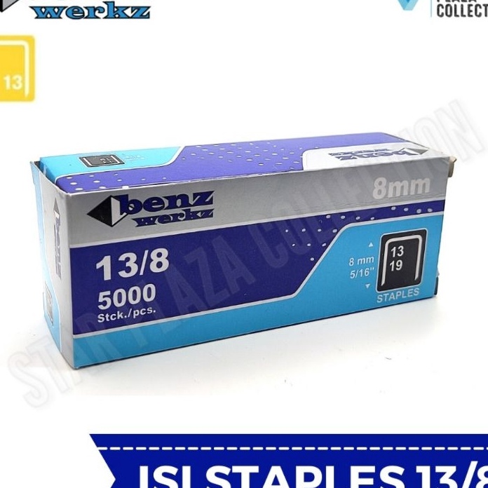 

Isi Staples Manual Staples Tembak tacker Merek BENZ WERKZ RAPID RAPIDE Original Uk 138mm 8mm untuk Pengerjaan Jok Motor Jok Mobil Sofa Funiture Kayu