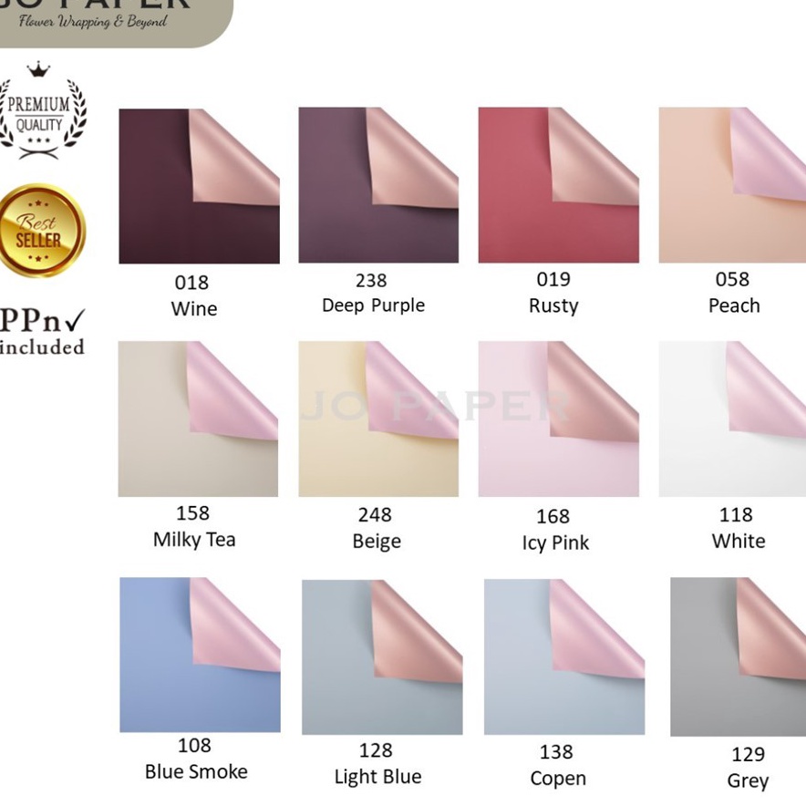 

PENAWARAN SPESIAL 5 LEMBAR Flower Wrapping Paper Bi Color Rose Gold Cellophane Kertas Bunga Korea
