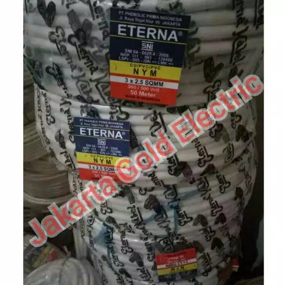 KESEMPATAN TERBATAS KABEL ETERNA NYM 3X25 MM METERAN kawat eterna NYM