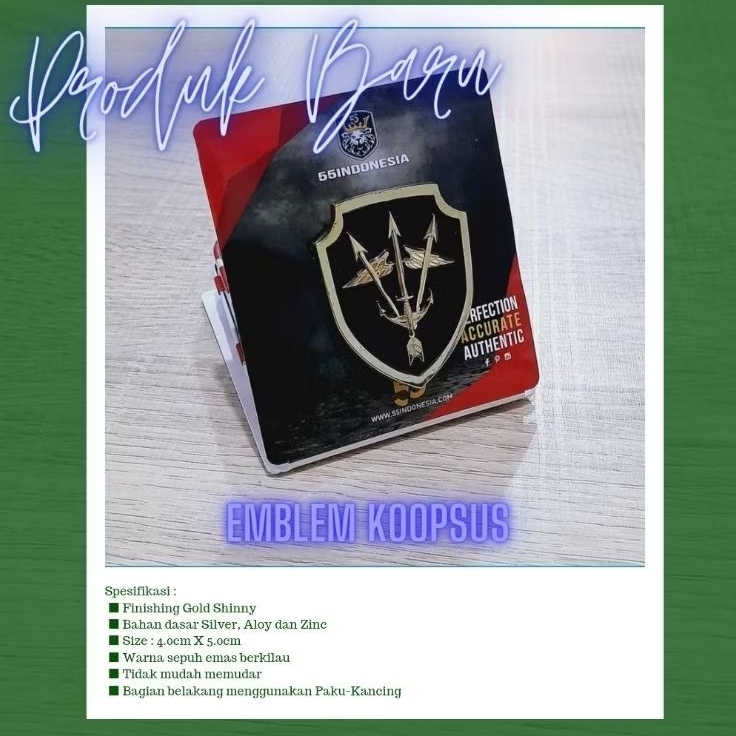PIN EMBLEM KOOPSUS 55 INDONESIA | EMBLEM KOOPSUS