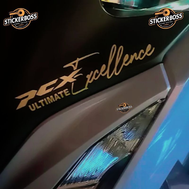 Sticker Cutting PCX ULTIMATE EXCELENT Anti Air Hologram - Sticker Cutting Motor keren - Sticker Gaul