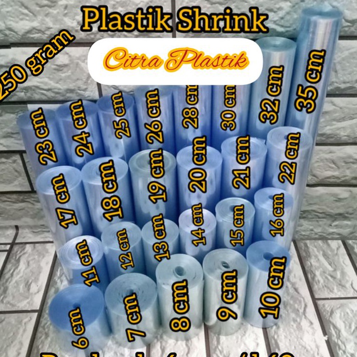 Plastik shrink  plastik segel  pvc shrink 25gram