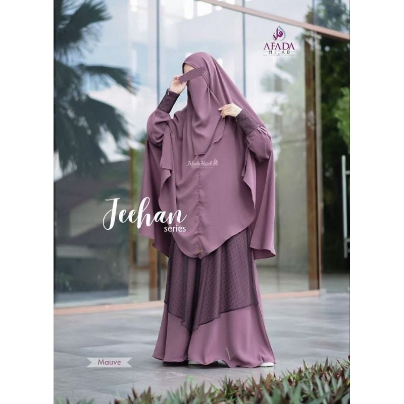 READY Jehaan Couple Series Mom Kids Gamis Set Khimar Jilbab Instan Cadar Syari Baby Yoris Afada Hija