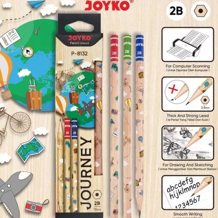 

Pensil 2b P8132 JOURNEY 1pak12 pcs
