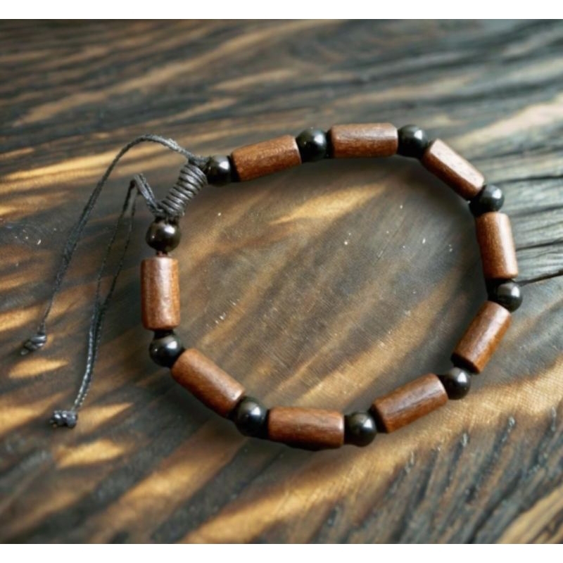 Gelang Manik Kayu Coklat