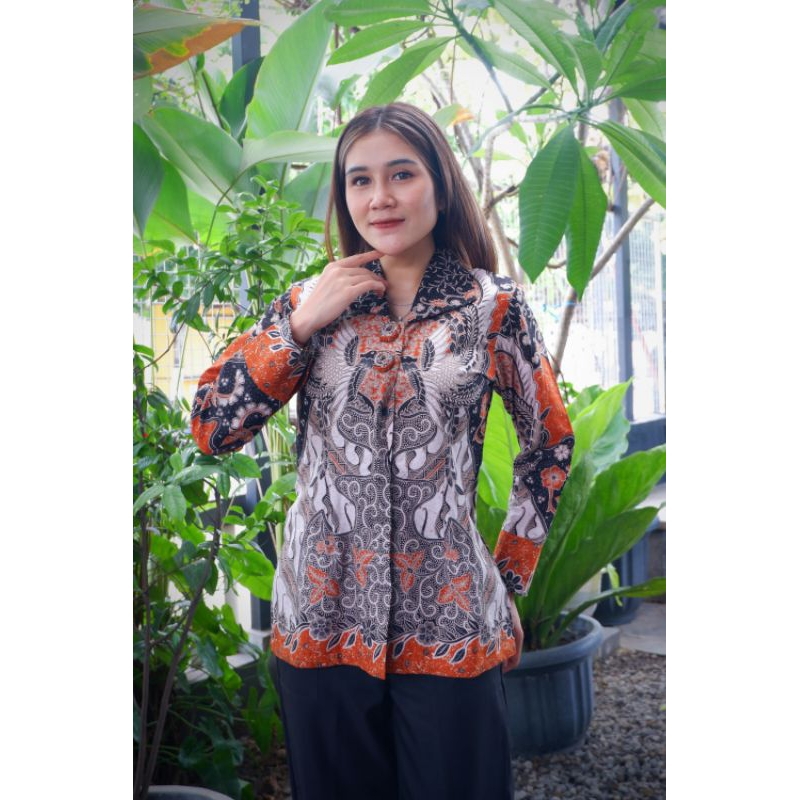 Batik Atasan Wanita motif ADHIKARA Mewah dan Elegan by Fara Batik