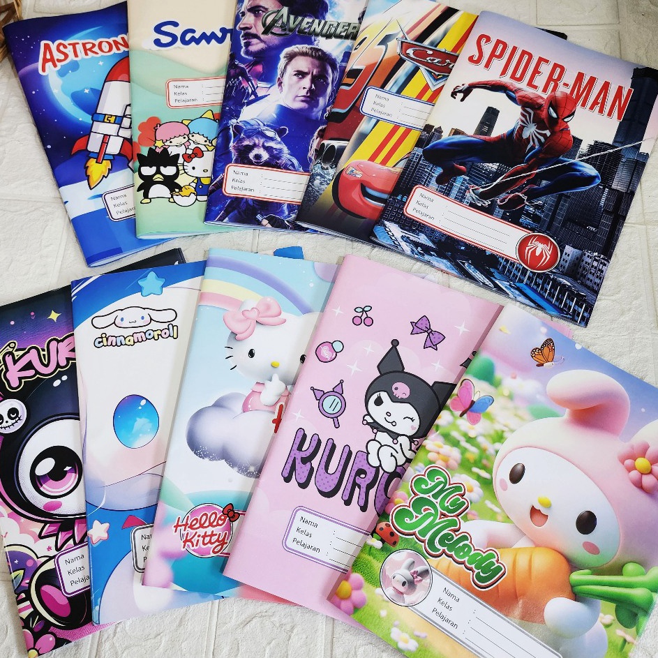 

FLASH SALE SAMPUL BUKU KARAKTER KARTUN LUCU LUCU UKURAN KWARTO