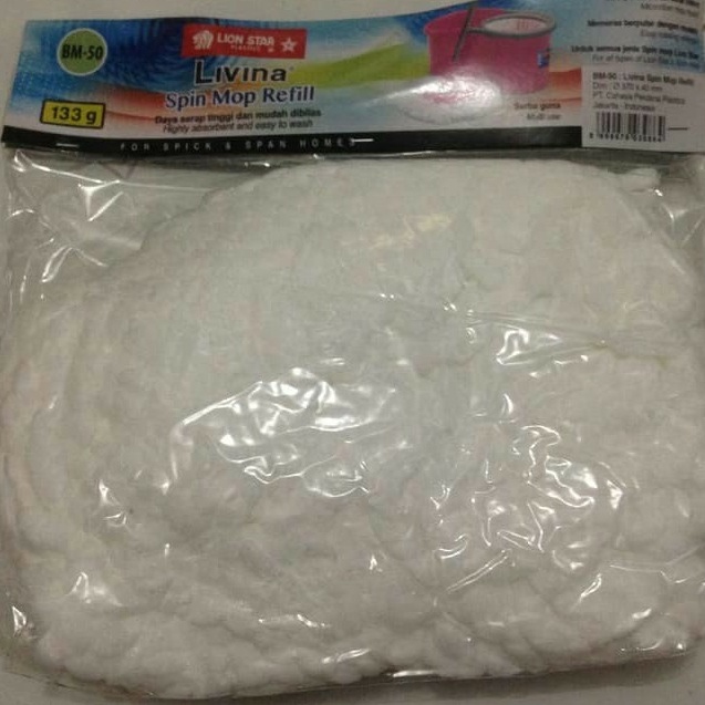 Refill Livina Spin Mop BM5 Kain Lap BM5 Pel Lionstar BM42  BM45 BM46 dan BM47
