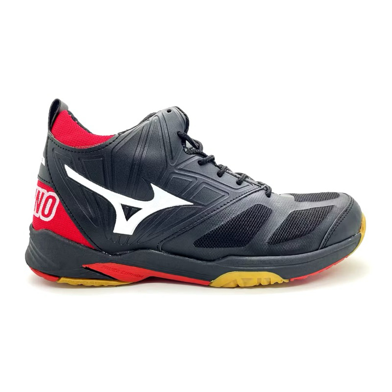 Sepatu Olahraga Mizuno Hitam merah Sepatu Volly badminton kualitas premium