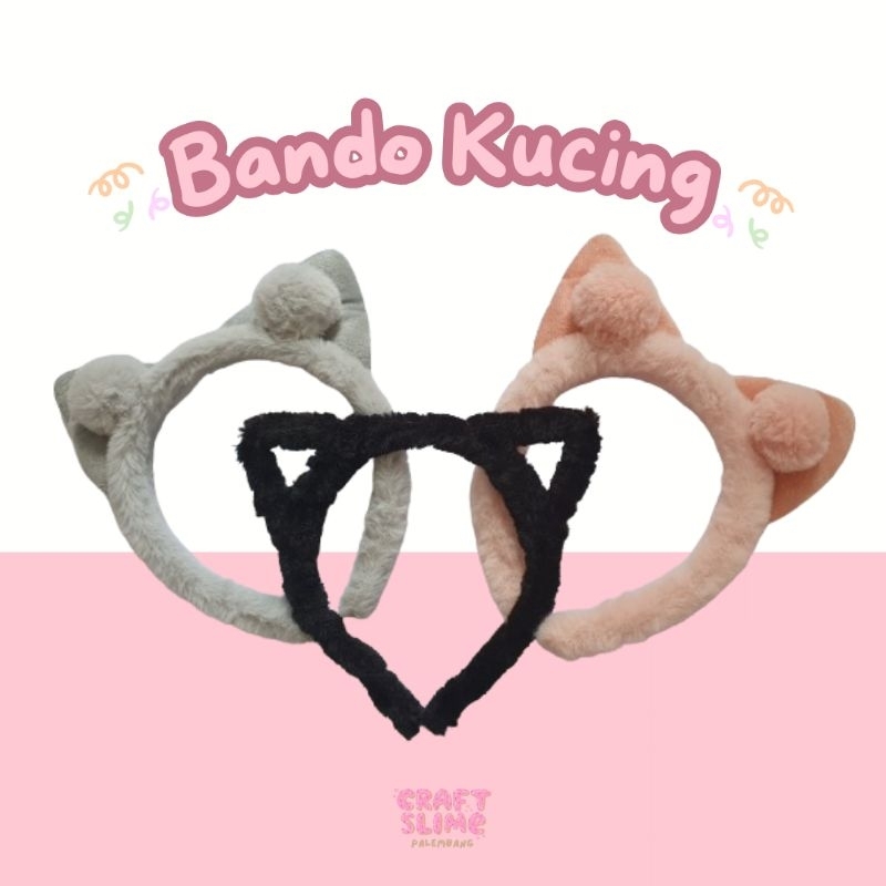 Headband Bando Kucing untuk Wanita dan Anak Bando Lucu