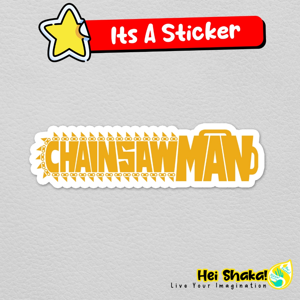 

Stiker Chainsaw Man Logo Sticker Vinyl Anime Manga Jepang Bahan Anti Air