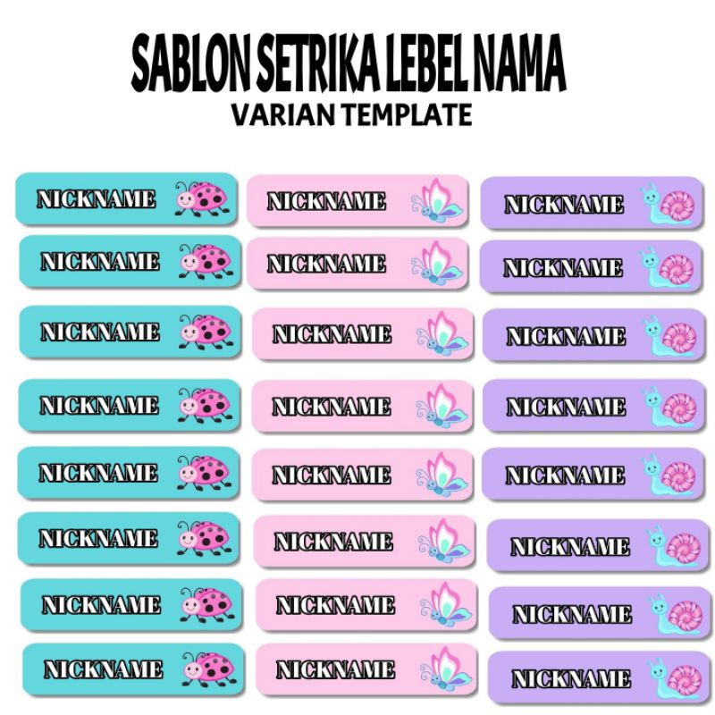 

Sablon Setrika Label Nama Baju Anak.( Bisa custom nama )