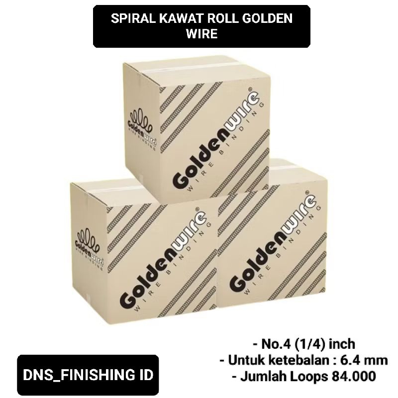 

Spiral Kawat Roll Golden Wire No.4 (1/4)inch Warna Putih Jilid Ring Kawat Spiral by DNS_FINISHING ID