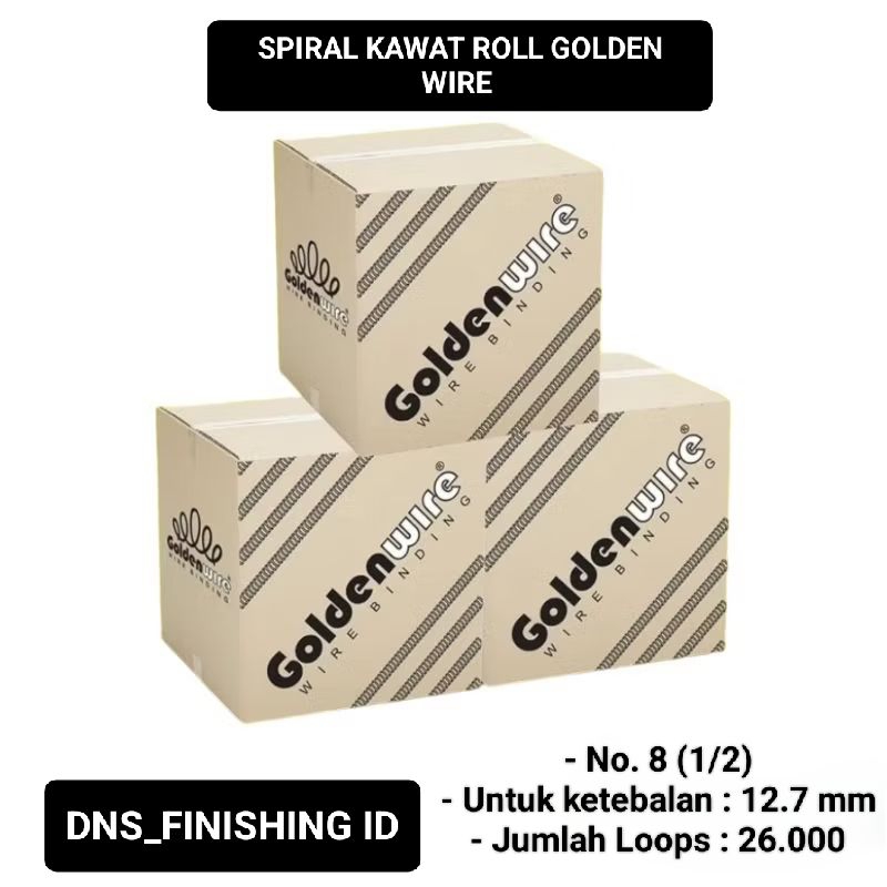 

Spiral Kawat Roll Golden Wire No.8 (1/2)inch Warna Putih Jilid Ring Kawat Spiral by DNS_FINISHING ID