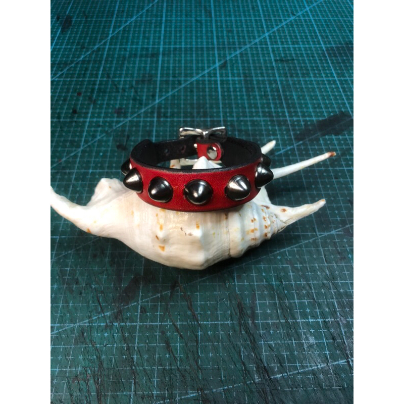 Gelang kulit punk rocker pria wanita