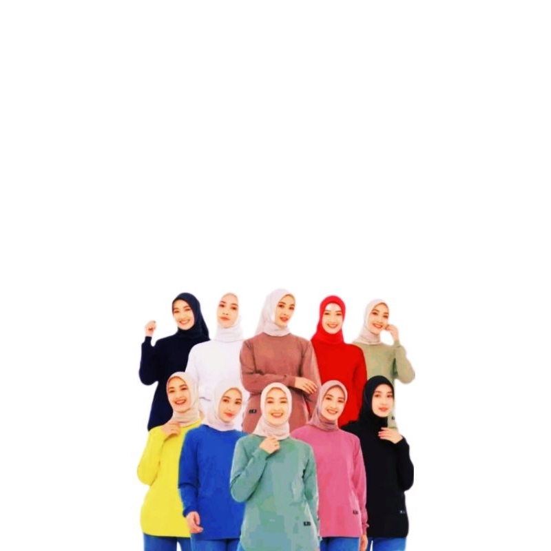 kaos wanita lengan panjang premium size L XL XXL zola zolaqu jumbo kaos polos wanita kaos oval wanit