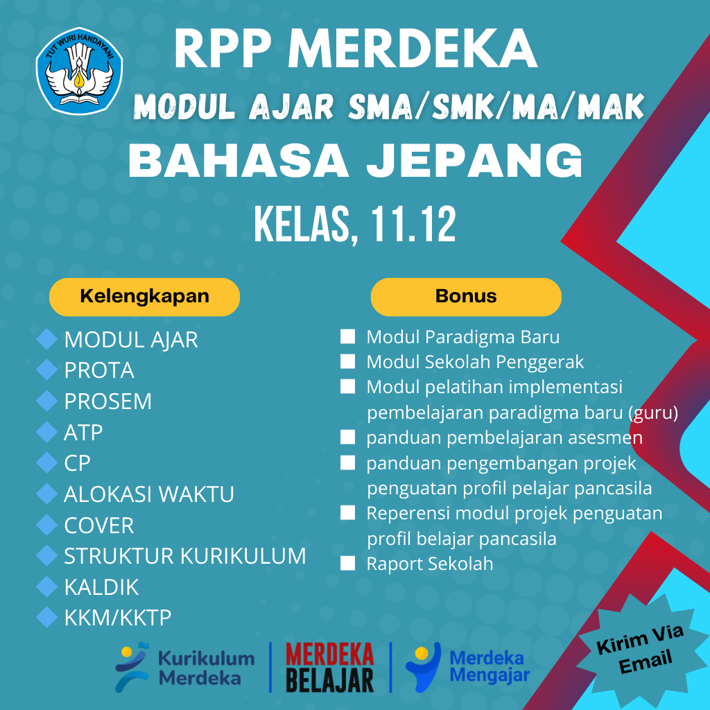 

Modul Ajar Bahasa Jepang Kelas 10.11.12 SMA/SMK/MAK/MAPK Kurikulum Merdeka