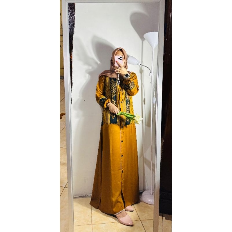 DAILY DRESS TENUN ALEENA SERIES BY FAREECHA OFFICIAL BANYAK WARNA GESER YAA...GAMIS TWILL FAREECHA.G