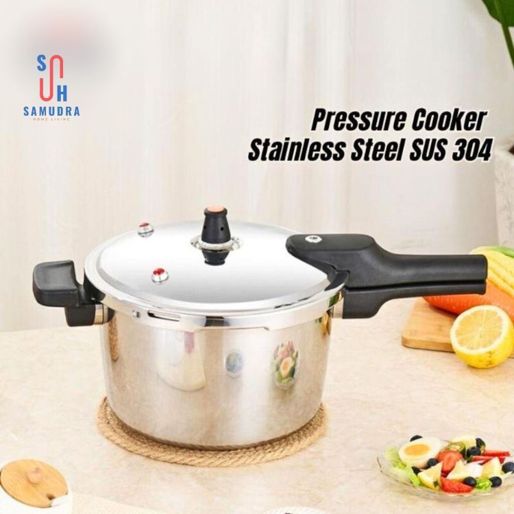 SM LIVING  Panci Presto Stainless Steel 4L/8L/12L Liter Panci Steamer Panci Kukusan