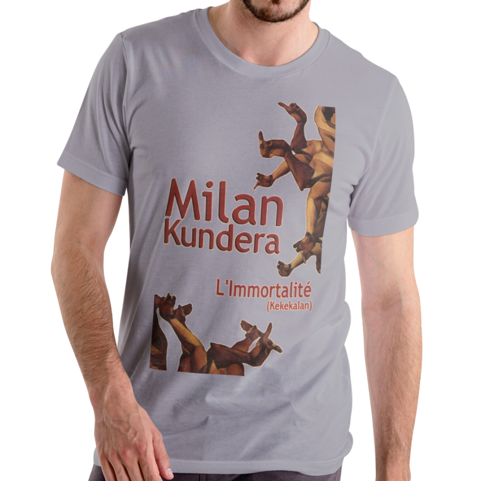 Kaos Buku Milan Kundera L'Immortalite Kekekalan - Kaos Pria Wanita Distro Premium Katun Combed 24s