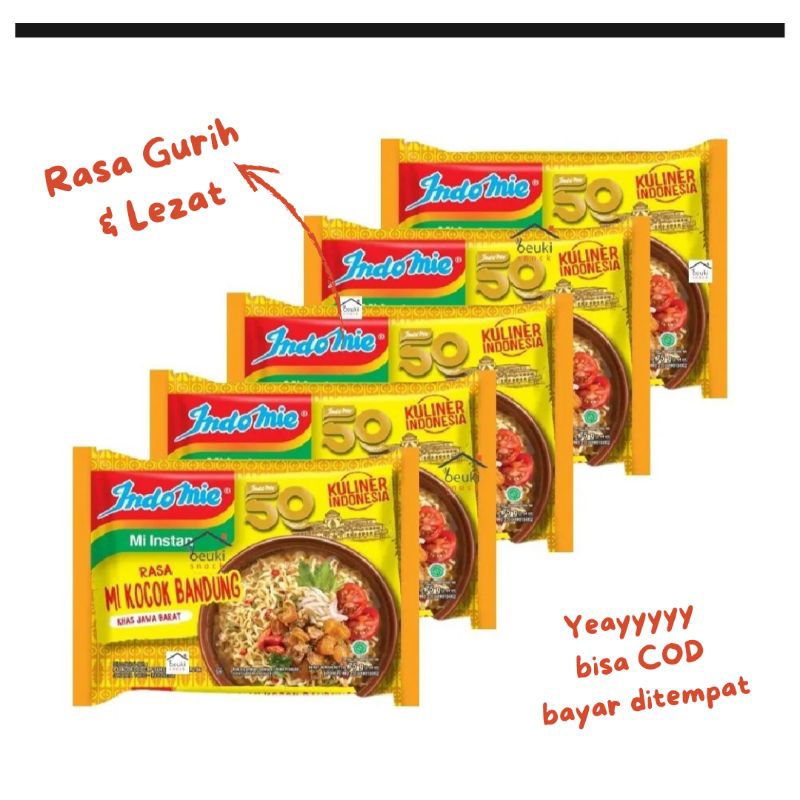 

MIE INDOMIE _ MIE INDOMIE RASA MIE KOCOK BANDUNG, mie instan isi 5 bungkus & 10 bungkus
