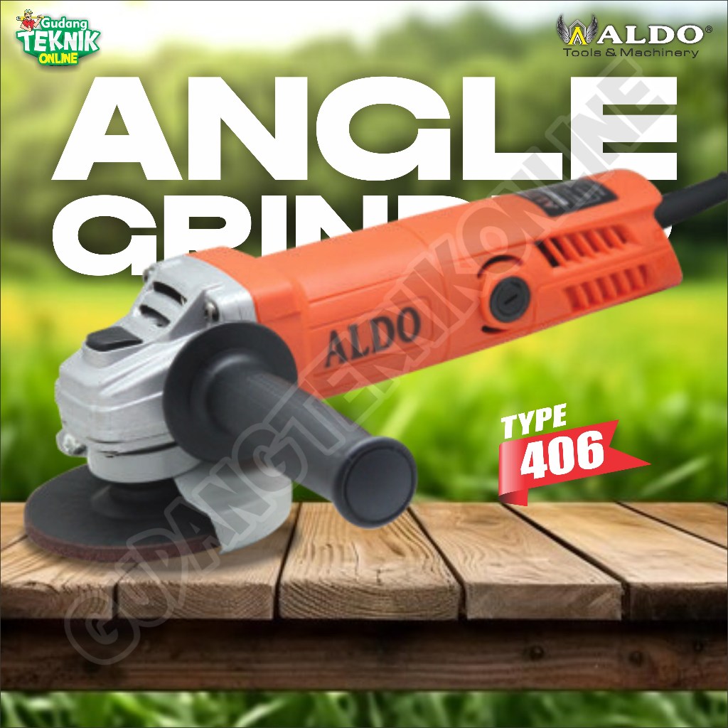 Mesin Gerinda Tangan ALDO 406 / Gerinda Listrik 4" ALDO 406 Angle Grinder Disc 406 ALDO