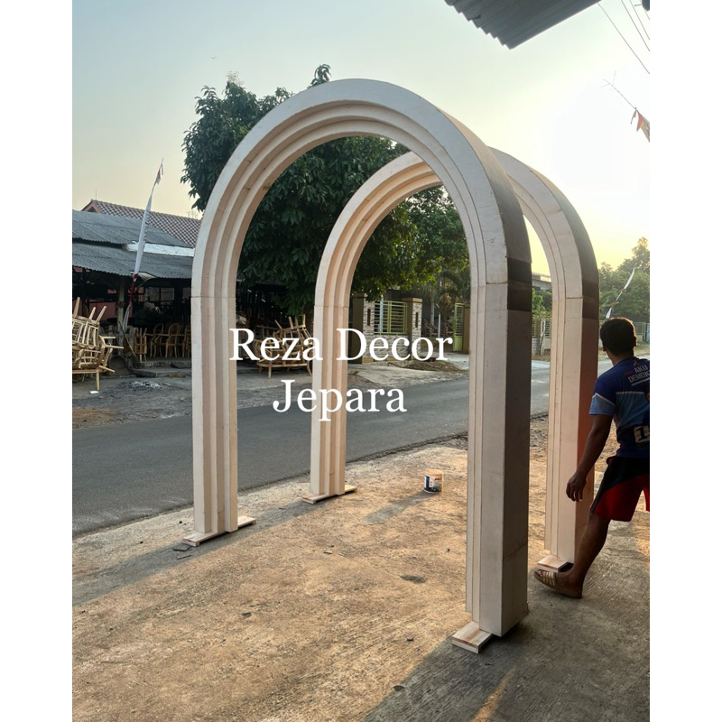 pintu masuk / gate welcome / backdrop pelaminan / lorong pelaminan / lorong pintu masuk 3dimensi