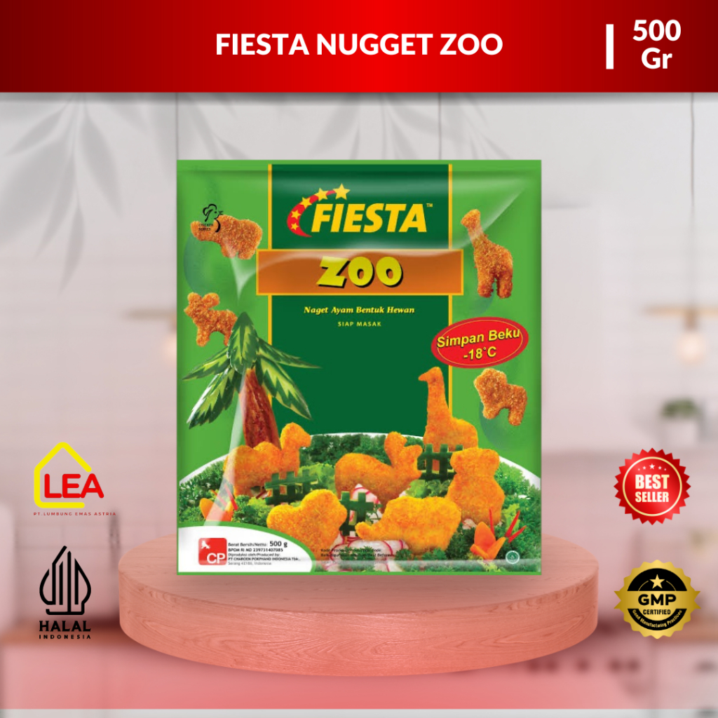 

Fiesta Nugget Zoo 500gr / Nuget Ayam Bentuk Hewan