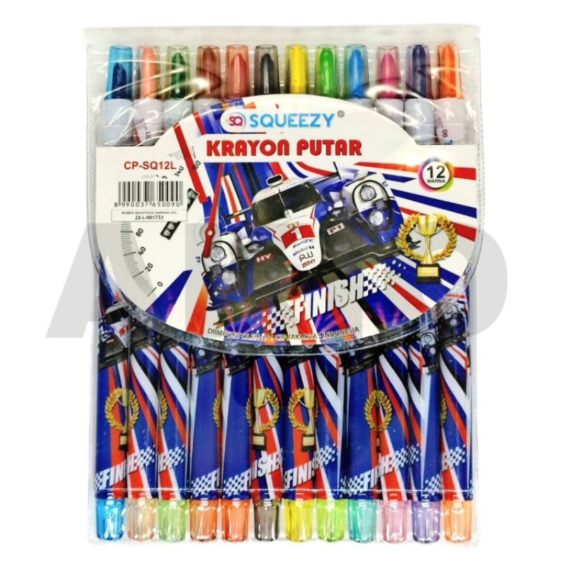 

Crayon Putar Panjang Karakter MOBIL CARS 12 Warna Rolling Twist Krayon SQUEEZY CP-SQ12L