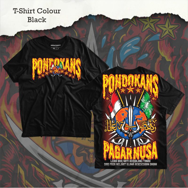 Kaos PN Pondokans Pagar Nusa Sablon DTF Desain Simpel Terbaru by Otentix_Clothing