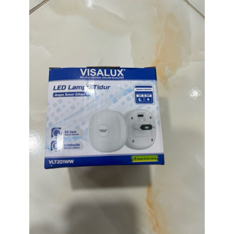 Lampu Tidur 2In1 Visalux VLT201 Sensor Cahaya Plus Lampu Emergency