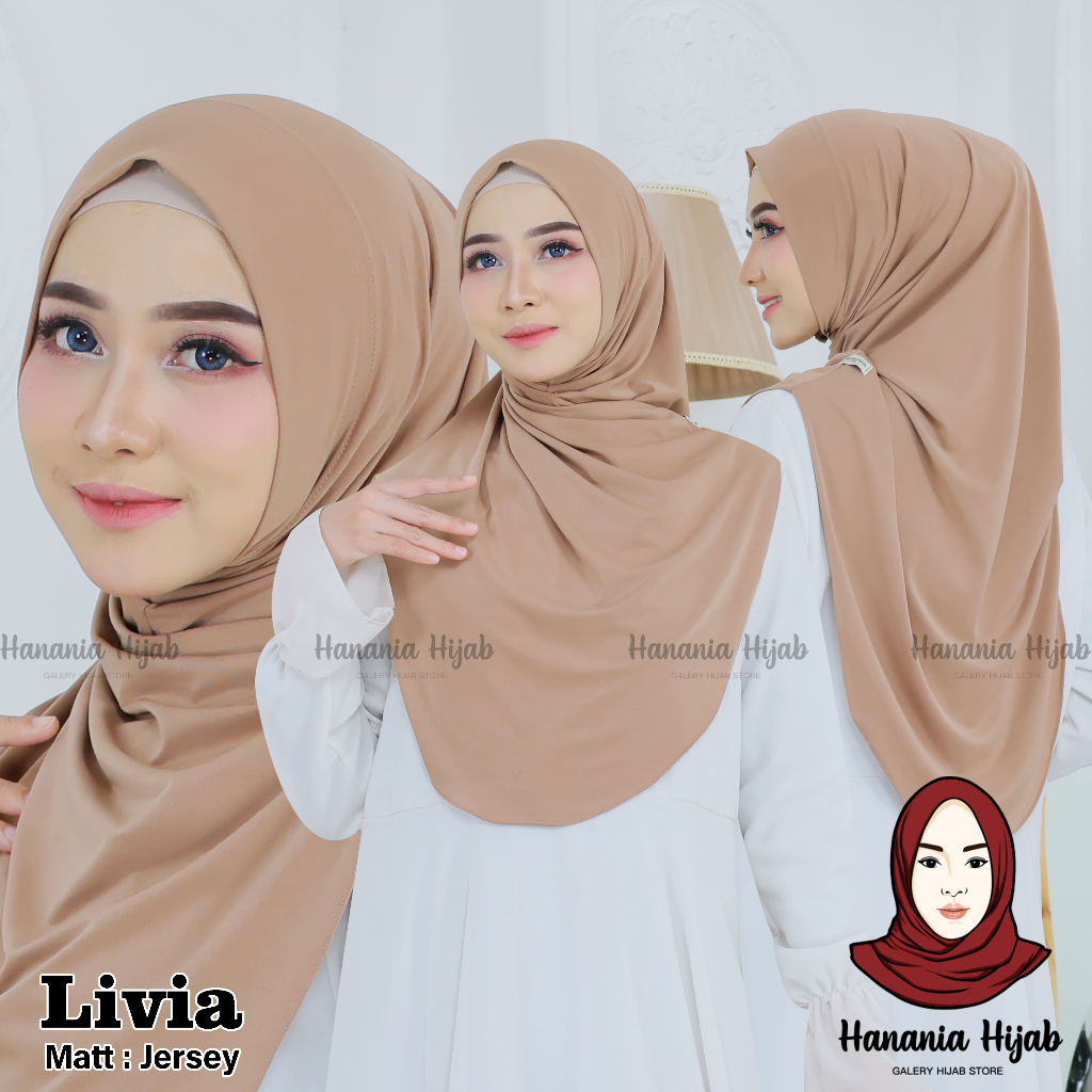 𝗛𝗮𝗻𝗮𝗻𝗶𝗮 𝗛𝗶𝗷𝗮𝗯 - Livia Bergo Instan Syar'i Non Pad Oval Malay Jersey | Pastan Livia Oval Malay